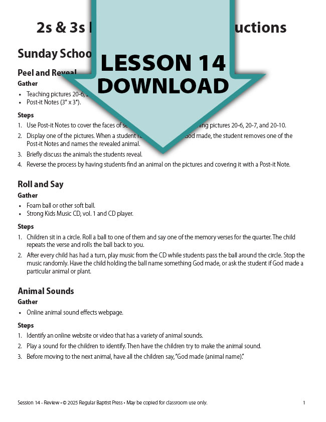 2s & 3s Lesson 14 Download <br>Summer 2025