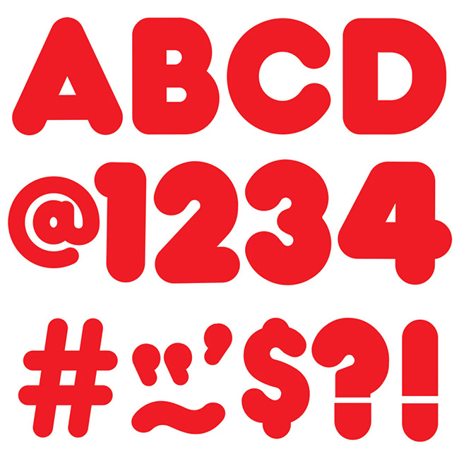 4" Red Ready Letters