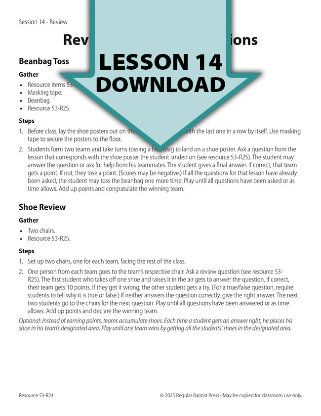 Junior Lesson 14 Download <br>Summer 2025